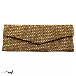 کیف عینک کتابی و مثلثی شکل با رنگ قهوه ای (تاشو) مدل 992603