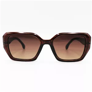 عینک آفتابی Tiffany با فریم مستطیلی شکل، قهوه ای رنگ و لنز قهوه ای سایه روشن مدل A80043