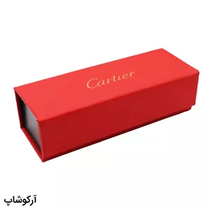 کیف عینک برند کارتیه Cartier با رنگ قرمز، درب مگنتی و مستطیلی شکل مدل 992629