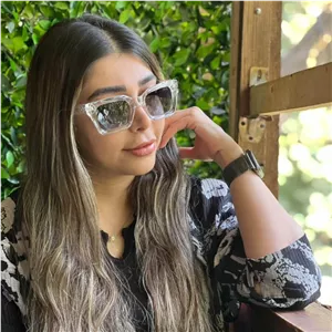 عینک برند سلین با فریم بی‌رنگ و شفاف، مربعی شکل و لنز بی‌رنگ و شفاف مدل S1304-1