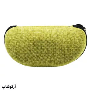 کیف عینک پاریس با رنگ سبز، از جنس مخملی و زیپ دار مدل 992731