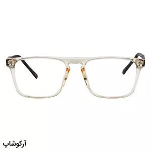 عینک طبی PRADA با فریم مستطیلی شکل، رنگ عسلی و دسته هاوانا مدل K9051