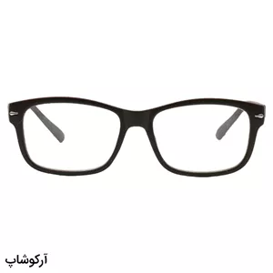 عینک مطالعه نزدیک بین نمره  2.75 با فریم مستطیلی، رنگ قهوه ای مات و دسته فنری مدل 18-12