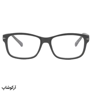 عینک مطالعه نزدیک بین نمره  2.00 با فریم مستطیلی، رنگ طوسی مات و دسته فنری مدل 18-12