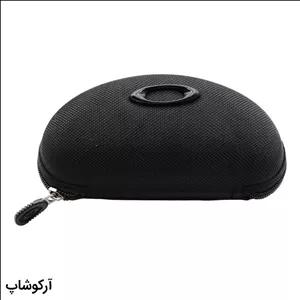 کیف عینک برند اوکلی OAKLEY با رنگ مشکی، زیپ دار و دستمال و کاور (سایز بزرگ) مدل 992787