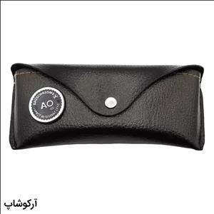 کیف عینک کلاسیک امریکن اپتیکال AO با رنگ مشکی، جنس چرمی و کمری مدل 992789
