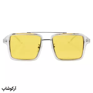 عینک دید در شب DIOR با فریم مربعی شکل، بی رنگ و شفاف و عدسی زرد رنگ مدل 37990