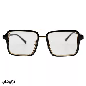 عینک دید در شب DIOR با فریم مربعی شکل، رنگ مشکی و لنز بی رنگ و شفاف مدل 37990