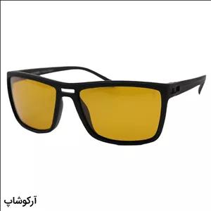 عینک آفتابی OGA MOREL با فریم رنگ قهوه‌ای، شکل مستطیلی و لنز پلاریزه و قهوه‌ای مدل 78023