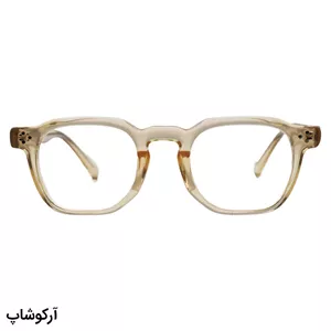 عینک طبی Celine با فریم فتوکرومیک، مربعی شکل، رنگ عسلی، دسته سیم‌دار و رنگ ثانویه (قرمز) مدل 52608