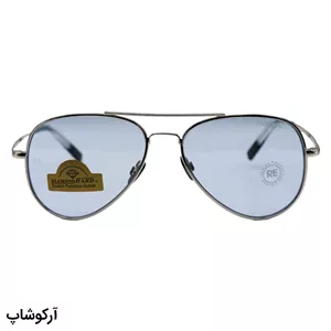 عینک دید در شب راندولف با فریم خلبانی، نقره‌ای رنگ، لنز شیشه و آبی رنگ مدل CR231