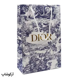 بگ، پاکت و ساک دستی هدیه عینک دیور (DIOR) با طراحی رنگ آبی و سفید مدل 992908