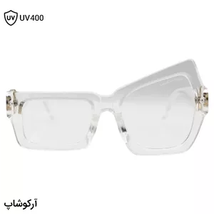 عینک لویی ویتون با فریم فانتزی و خاص، رنگ شفاف و بی‌رنگ و عدسی شفاف و بی‌رنگ (بلوکات) مدل 96009