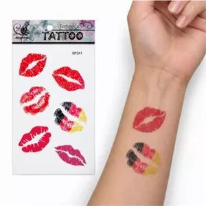 تاتو موقت طرح بوسه و رد لب کد GF241