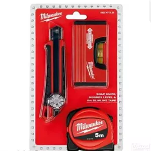 مجموعه کاتر متر و تراز جیبی اصل میلواکی Milwaukee