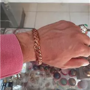دستبند مسی زنجیر بافت