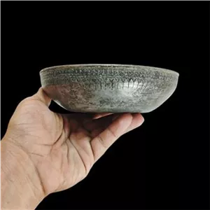 کاسه مسی الماس تراش قدیمی کلکسیونی پیاله عتیقه