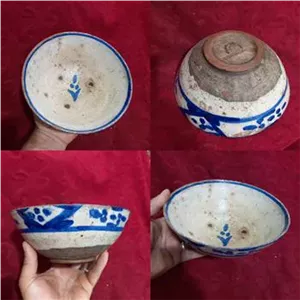 کاسه سفال 2رولعابدار قاجاری