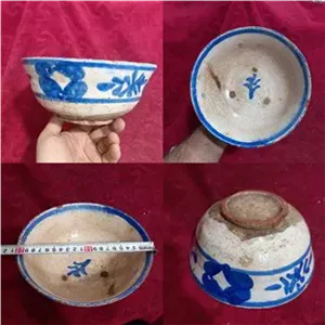کاسه سفال لعابدار گنابادی قاجاری
