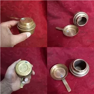 چراغ الکلی پزشکی یا کوهنوردی برنجی قدیمی