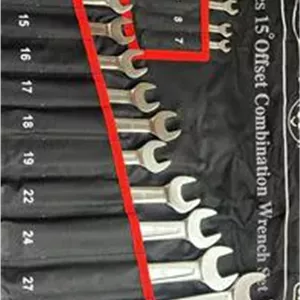 ست آچار یکسر تخت و رینگی18عددی7ال32 آریل