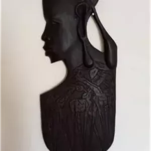 مجسمه ،دیوار کوب آبنوس نیمه آنتیک