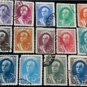 تمبر سری پستی رضا شاه پهلوی سر برهنه 1316