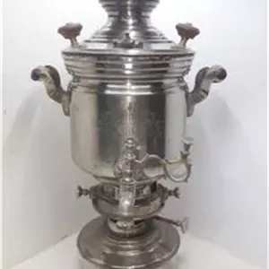 سماور نفتی 3 لیتری نقلی قدیمی با حک 2 عدد شیر