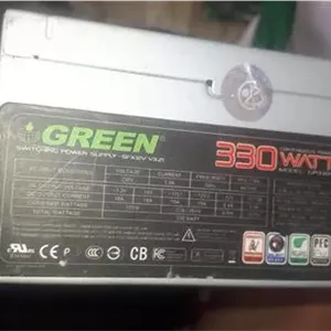 پاور مینی کیس گرین 330وات دو فن