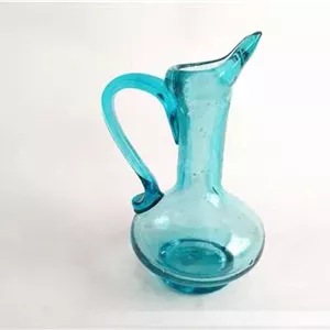 پارچ مینیاتوری و کوچک دستساز شیشه ای آبی (کد46426)