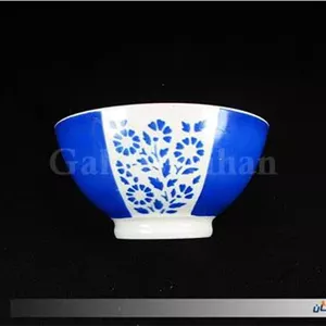 کاسه روسی قدیمی طرح لاجوردی کمیاب (کد5886)