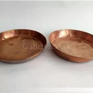 یک جفت صفحه ترازو برنجی سایز متوسط قدیمی (کد228)