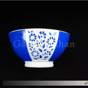 کاسه روسی قدیمی طرح لاجوردی کمیاب محرمات (کد5884)
