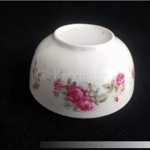 کاسه چینی بیکعب قدیمی گل سرخی دورو (49270)