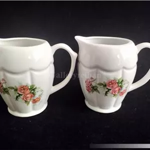 جفت سس خوری یا شکرپاش چینی طرح گل سرخ (500-45499)