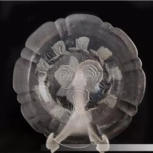 دیس میوه خوری قدیمی دورنگ طرح گل (کد49210)