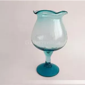 تنگ ماهی شیشه ای دست ساز قدیمی خوشرنگ (کد 50321)