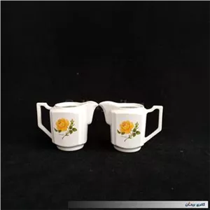 جفت سس خوری یا شکرپاش چینی طرح گل (کد3-51372)