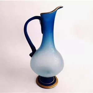 پارچ لاجوردی شیشه ای مات و دستساز (کد45213)