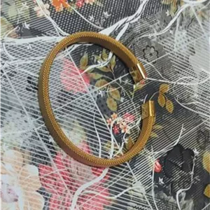 دستبند برزنتی طلایی ساده کد 3