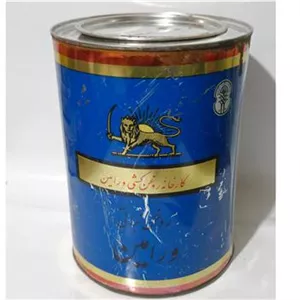 قوطی روغن نباتی ورامین شیر خورشید ساخت ایران پهلوی