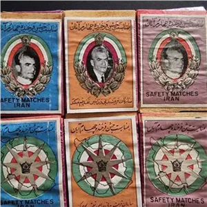 سری ده تایی کبریت چوبی تاجگذاری پهلوی
