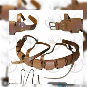 قطار چرمی طبیعی کالیبر12 شکاری چرم مرغوب درجه یک