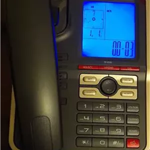 تلفن رومیزی بدون برق ساعت دار کامل با دفترچه