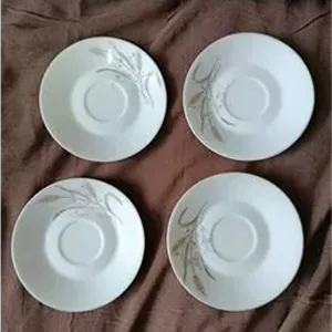 4 نعلبکی گل گندمی زیبای ژاپنی