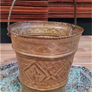 سطل اشغال مسی قدیمی با قدمت 40 سال