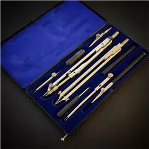 ست پرگار کلکسیونی نایاب و بینظیر جعبه آهنی
