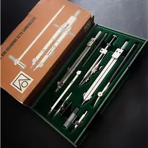 ست نایاب پرگار10تکه فولادی اصل چکسلواکی