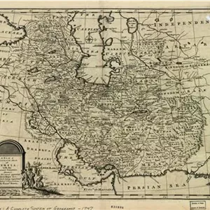 نقشه ایران سال 1747 میلادی در اندازه a1