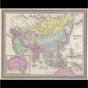 نقشه آسیا 1850 میلادی در اندازه a1